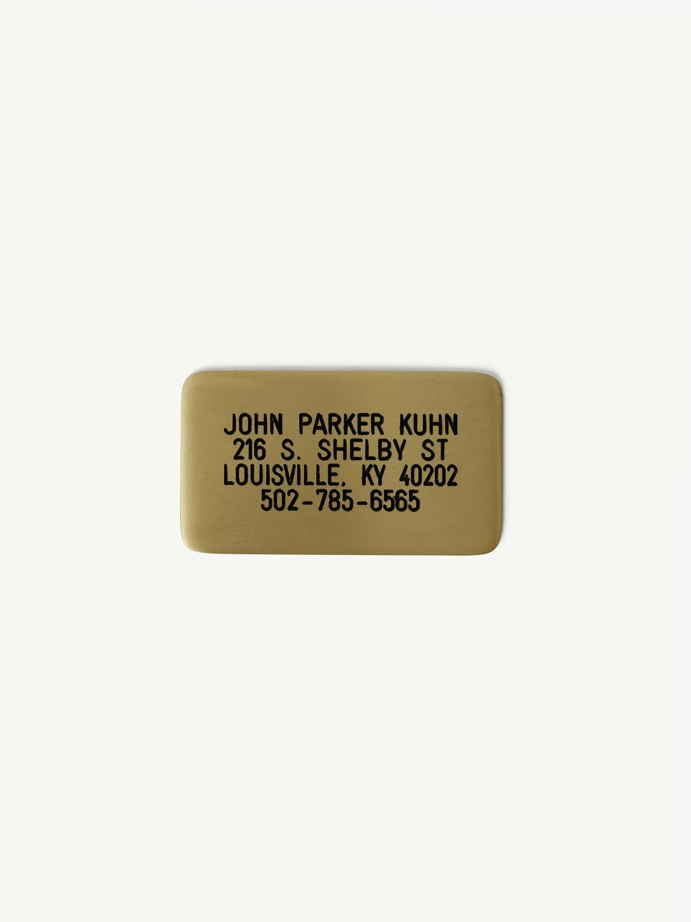 Custom Brass Name Tag