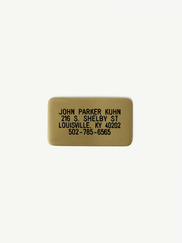 Custom Brass Name Tag